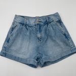 American Eagle Size 4 Denim Mom Short High Rise Paperbag Jean Summer Preppy Photo 0