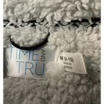 TIME AND TRU Women’s Size Medium SHERPA PULL OVER JACKET 1/4 ZIP LJKT045 Black Photo 3
