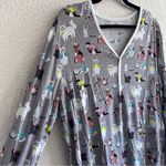 Little Sleepies Women’s Bamboo Gray Cats Pajama Shirt Size X Large Photo 4