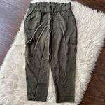 Loft Olive Green Paperbag Waist Slim Cargo Pants Photo 2