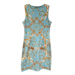 J. McLaughlin Sophia Catalina Cloth Sheath Dress Womens Large Blue Career Preppy Photo 6