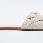 ZARA Pearl New Knot Woven Slides Sandals Photo 1