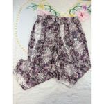 Jennifer Lopez Snakeskin Print Jogger Pants XL Elastic Waist NWT Purple Photo 1