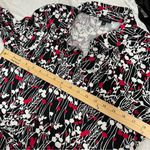 Talbots Ruffle Sleeve Jersey Vine Print M collared button up Shirt Dress w/belt Photo 8