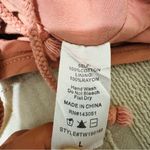 Windsor Women Coral Peasant Lace-Up Off the Shoulder Cottagecore Cropped Top L Photo 12