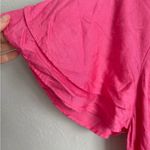 Billabong  Hot Pink Ruffled Sleeve Keyhole Back  Romper Women S Summer Barbiecore Photo 6