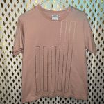 Good American Blush Pink Linear Foil Graphic T-Shirt size 1 Photo 0