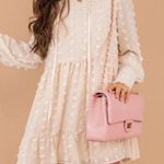 Listicle  Cream Swiss Dot Dress Photo 0