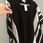 Calvin Klein NEW Black/White Poncho Sweater Shawl - Small/Medium - Retail $109 Photo 3