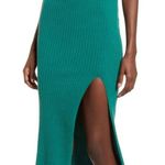 Leith Nordstrom Side Slit Knit Ribbed MIDI Skirt Photo 0