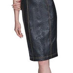 BCBG Black Denim Midi Dress Size 8 Photo 0