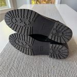 Lands' End Black Pebbled Genuine Leather Lug Sole Ankle Boots Booties Size 10 Photo 6