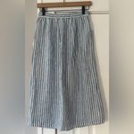 Faherty  Blue and White‎ Striped Linen Skirt Size XS EUC Like New Photo 1