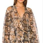 Free People NWT  Out For The Night Blouse in Snake Combo Size L Photo 0