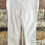 Vince Camuto Pants Ankle Flat Front White 10 Stretch Casual Vacation Work Cotton Photo 0
