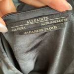 All Saints Satin Greta Japanese Cloth Cocktail Mini Dress Sz 6‎ in Black Photo 2