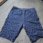 kim rogers  Size 14 Blue and White Sailboat Print Pull On Bermuda Shorts Photo 1