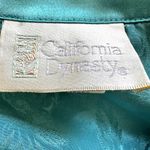 Vintage California Dynasty Sleeveless Button Front Blouse Floral Collared Blue M Size M Photo 1