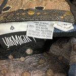 Yak Magik Jacket Women Medium Reversible Embroidered Artsy Boho Silk Blend Nepal Blue Photo 10