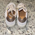 Frye  & Co. Hallie Low Suede Casual‎ Sneakers Cream / Gold Women's Size 6 Photo 2