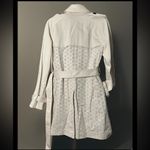 Coach (M) Eyelet Cotton Trench Coat Blush Pink Y2K Photo 8