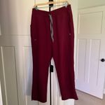 FIGS  burgundy High Waisted Yola Skinny Scrub Trousers Photo 1