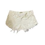 We The Free white denim fringe distressed women's shorts size 27 Photo 2