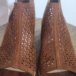 American Eagle Brown Sling Back Open Toe Block Heel Shoes NWT Size 5 Wide Photo 2