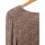 EXPRESS Babydoll Top Women's Brown Floral Smocked Y2K Urban Romantics Small Romantic Photo 6