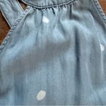 Cloth & Stone Anthropologie  Chambray Polka Dot Jumpsuit Cropped Wide Leg Photo 3