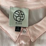 Sage Collective NWT mini dress 12 smocked waist pale, blush pink short sleeve Photo 5