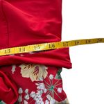 Cupshe Plus One Piece Swimsuit Red Floral Ruffle Tie 1X Feminine Tropical Beach Photo 5