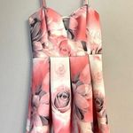 Papaya Floral Pleated Dress Photo 0