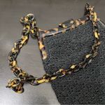 Vintage CHRISTIAN LIVINGSTON Black Crochet Tortoise Chain Clutch Shoulder Bag Photo 3