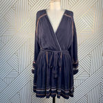 Free People  Delilah‎ Embroidered Minidress Blue Photo 2