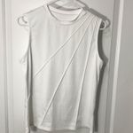 Shein White Pleated Sleeveless Crew Neck Tank Top EUC Size 10 Photo 0
