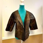 Lafayette 148 NYC Snake Print Leather Blazer – Size 10 Photo 0