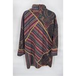 Rara Avis‎ by Iris Apfel Patchwork Coat Womens Large Boho Tapestry Vintage Brown Photo 5
