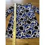 Susan Graver  Blouse Women's Size XXS Colorful Geometric Stretchy Career Formal‎ Photo 2