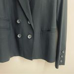 Vince Double-Breasted Black Blazer Size 2 Wool Blend Photo 6