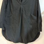 CP Shades  Womens Black Tunic Shirt Dress Micro Corduroy Long Sleeve Lagenlook XS Photo 1
