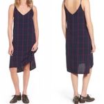 Rails NWOT!  Suki Tartan Navy and Red V-Neck Midi Slip Dress Photo 9