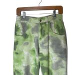 Bailey Rose High Rise Baggy Wide Leg Cotton Twill Pants Jeans Green size Small Photo 1