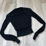 Alexander Wang Sweater textured stretch crop knit womens Black (xsmall) sheer Photo 4
