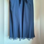 Jenny Packham Midnight Navy Blue Chiffon Halter Tie Midi Bridesmaid Dress 14 Photo 6