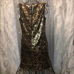 Nine West  8 black and gold sequin dress. Back zipper, sleeveless, underlined dre Photo 1