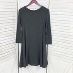 Lou & grey Knit Long Sleeve A line Shift Dress Gray Small Photo 6