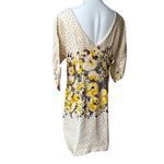 Anthropologie MEADOW RUE Plena Peppered Polka Dot Floral Yellow Shift Dress Size 10 Photo 5