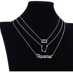 Gold Aries Zodiac Necklace Set Photo 3