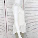 Arizona Jeans  Juniors Lace Panel Tiered Hem Tank Top Shirt Cream Medium Photo 2